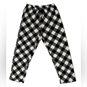 Black & white buffalo plaid soft pajama pants size L